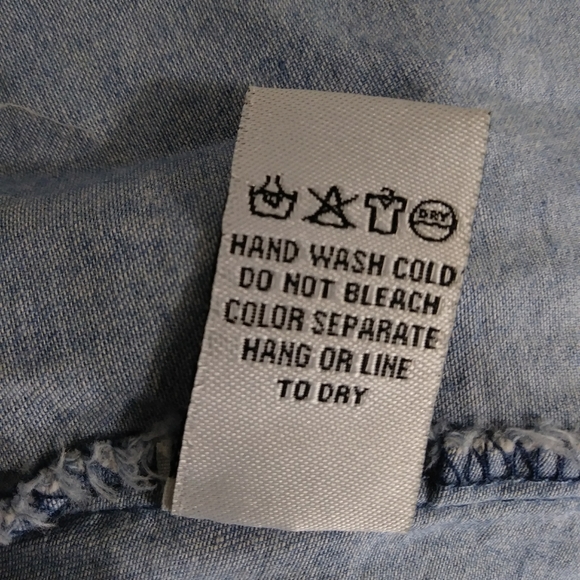 Veveret chambray lighr blue hight low dress - Picture 6 of 7